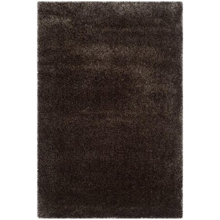 Safavieh Charlotte Shag Power Loomed Small Rectangle Rug- Brown- 4 x 6 ft. SGC720B-4